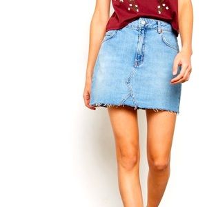 Topshop denim mini skirt